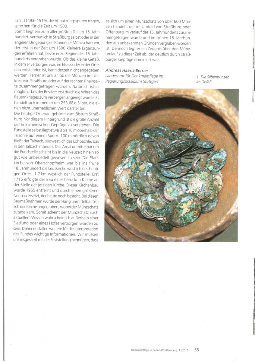 Münzfund in Oberschopfheim