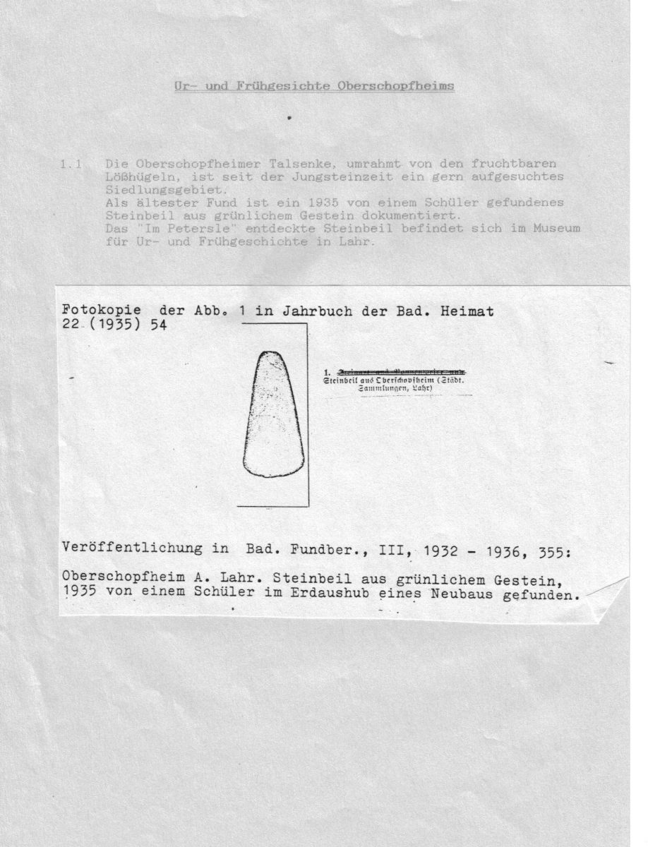 Römische Funde in Oberschopfheim