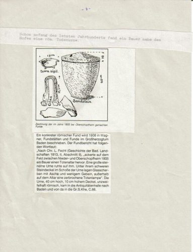 Römische Funde in Oberschopfheim